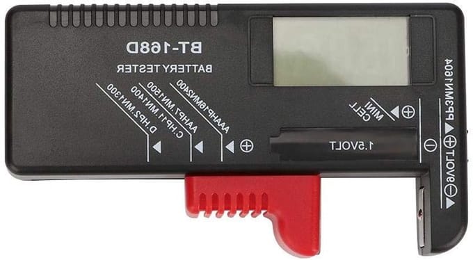 Digitale Batterijtester - Batterij Analysator - Batterijen Controleren - Duidelijk Display - 11.2 cm - Wit