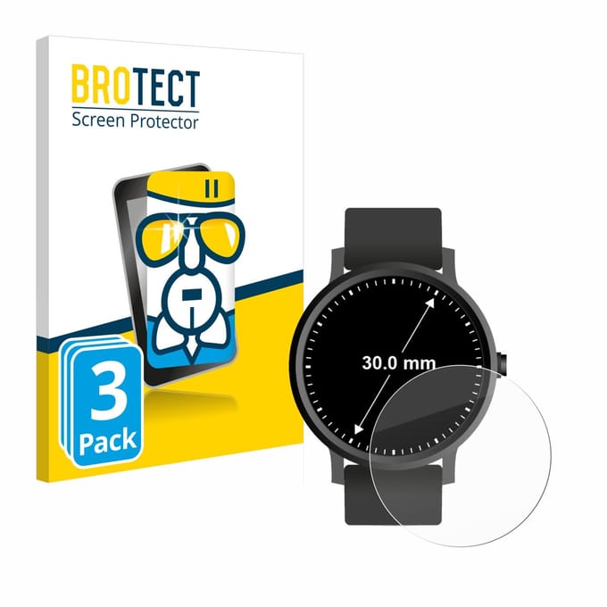 Screenprotector 3 Stuks voor Ronde Displays (ø: 30 mm) Beschermglas transparant