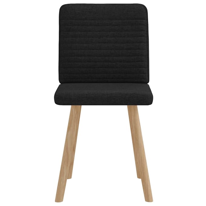 vidaXL - Eetkamerstoelen - 2 - st - stof - zwart