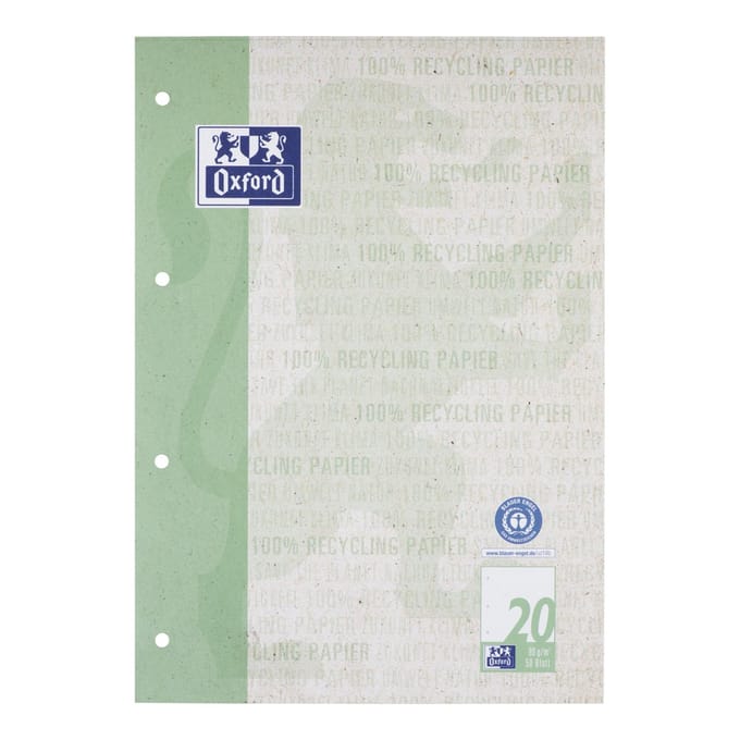 Oxford 400159590, Patroon, Groen, A4, 50 vel, Mat, 90 g/m²
