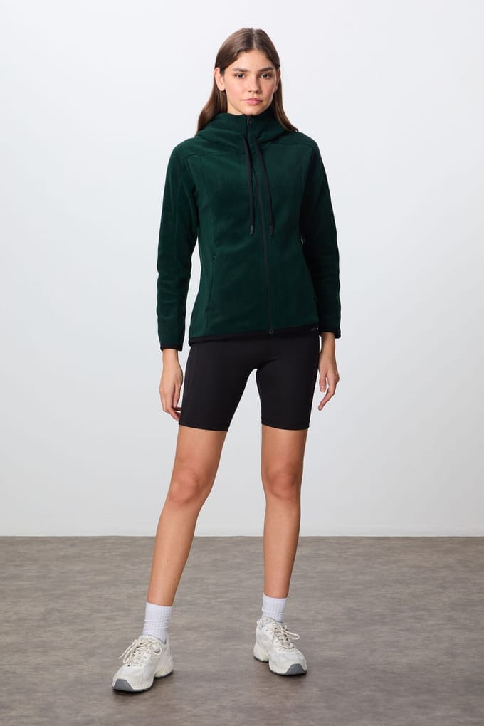 Vrouwen Pluche Zip-up Hoodie Sweatshirt