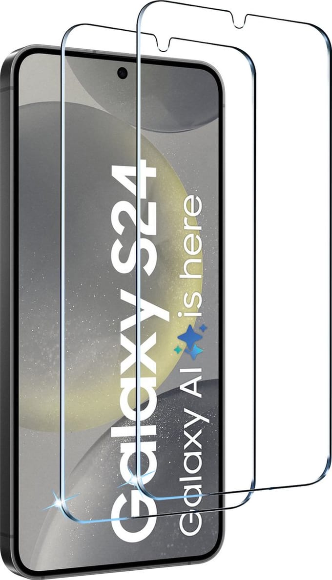 BixB screenprotectors 2 Stuks geschikt voor Samsung Galaxy S24 Screenprotector - gehard glas Tempered Glass