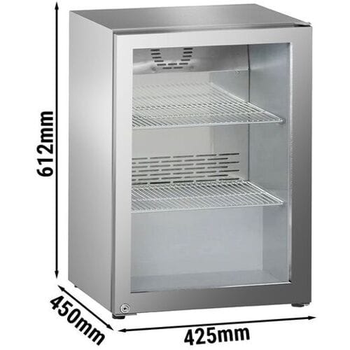 Liebherr RVS onderbouw koelkast PREMIUM - 44 liter - met 1 glazen deur