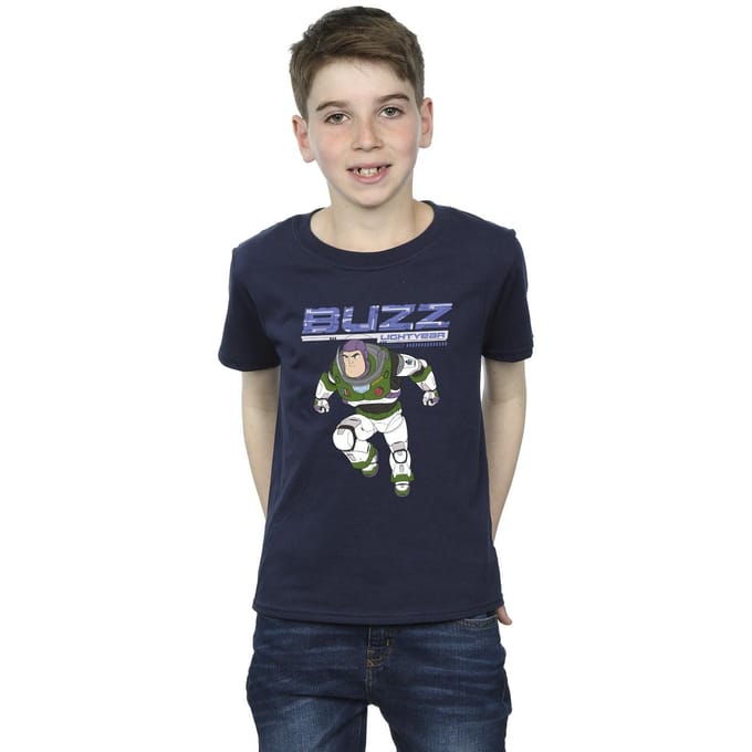 Disney Jongens Lightyear Buzz Sprong naar Actie T-Shirt (Marineblauw)
