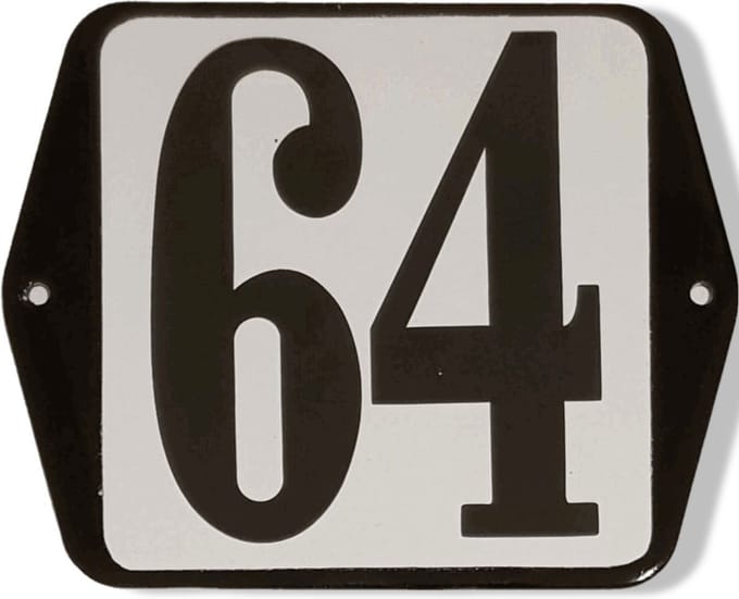 Huisnummer standaard nummer 64