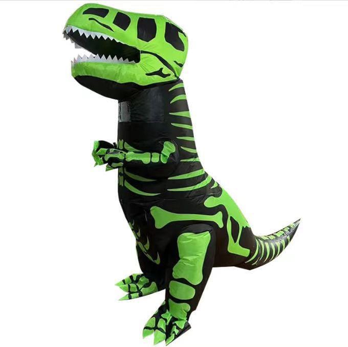 Groene Ribben Tyrannosaurus Rex Opblaasbaar Kostuum 150-190cm groen