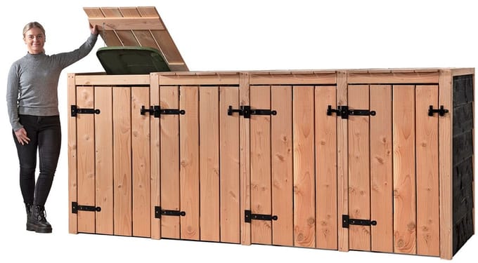 Container ombouw vier dubbel (zwart) Cato