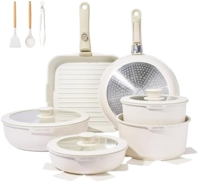 PromoHome Complete Keukenset 25-delig met Afneembare Handvatten
