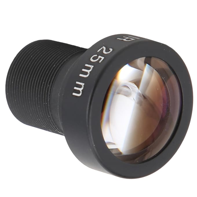 Single Board Computer IP Camera Lens 5MP 25mm Optische Brandpuntsafstand M12xP0.5 Interface F1.7 Lichtsterk black