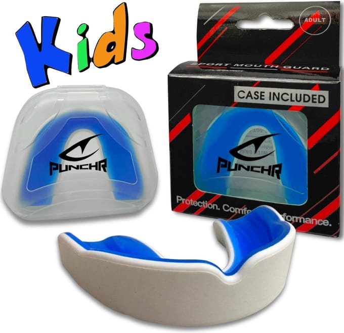 PunchR™ Pro Gel-Fit Gebitsbeschermer MG-008 Kids Wit Blauw