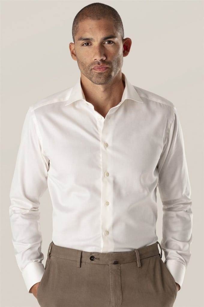 Eton business overhemd beige