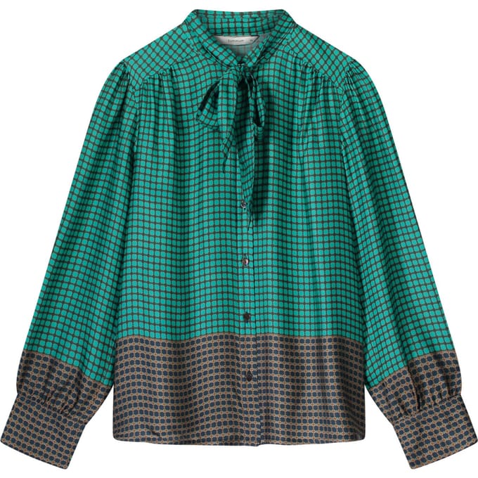 Summum Woman Blouse Border Print Peacock Größe: 36 | Business hemden Outlet | Damen