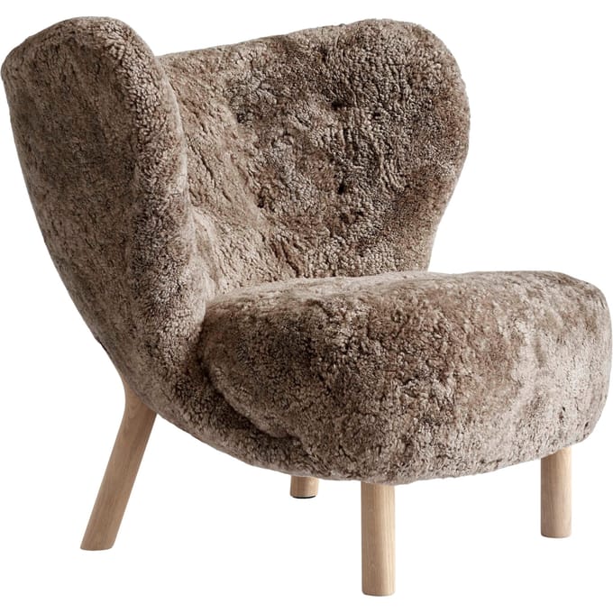 &Tradition Kleine Petra VB1 fauteuil - sheepskin sahara - oiled oak