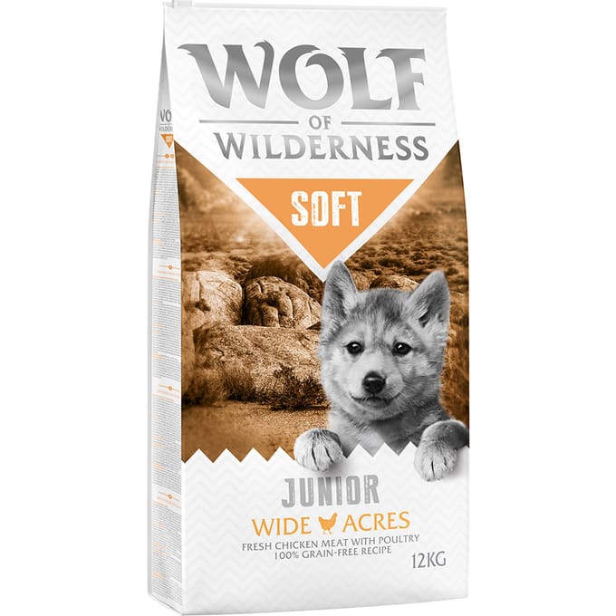 2x12kg Junior 'Soft Wide Acres' Kip Wolf of Wilderness Hondenvoer