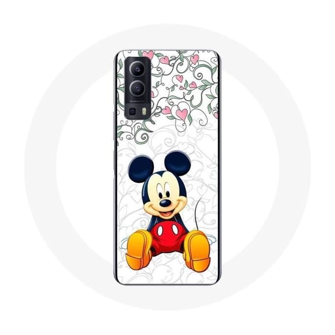Vivo Y72 hoesje Mickey Mouse bloemen harten schoon