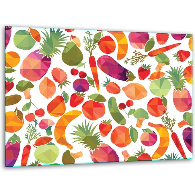 TMK ArtDeko - Glazen Snijplank - 40x30cm - Fruit Motief - Antislip
