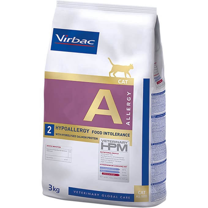 3kg Virbac Veterinary HPM Cat Allergy A2 Kattenvoer