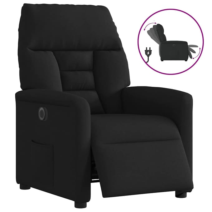 vidaXL - Fauteuil - verstelbaar - elektrisch - stof - zwart