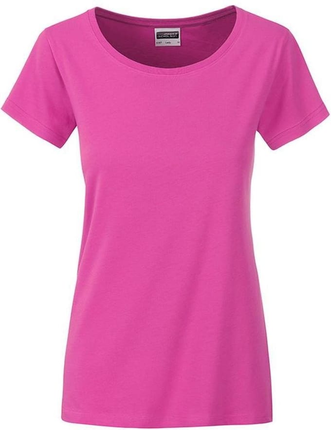 James and Nicholson Dames/dames Basic Organic Katoenen T-Shirt (Roze)