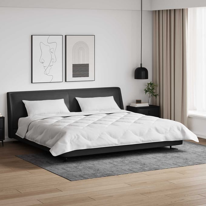 vidaXL - Winter - Duvet - met - kussen - 3 - st - Wit - Microvezel