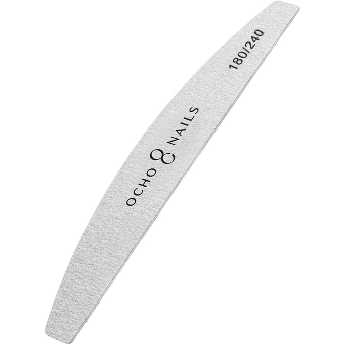 OCHO NAILS Classic – Nagelvijlen – Half Moon 180/240 – Dun Model – Fijne Afwerking – Professioneel