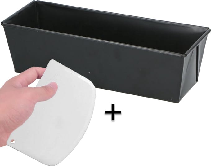 COOCK - Bakvorm - Cakeblik met Antiaanbaklaag - Cakevorm - Bakblik 30 cm - Incl. Deegschraper & E-Book