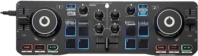 TIM® DJ Controller - DJ - Controller - Zwart - ‎38cm x 6cm x 14cm