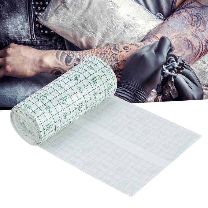 SelF adhesive Tattoo Repair Sticker Protective Breathable Tattoo Film(10m) gray