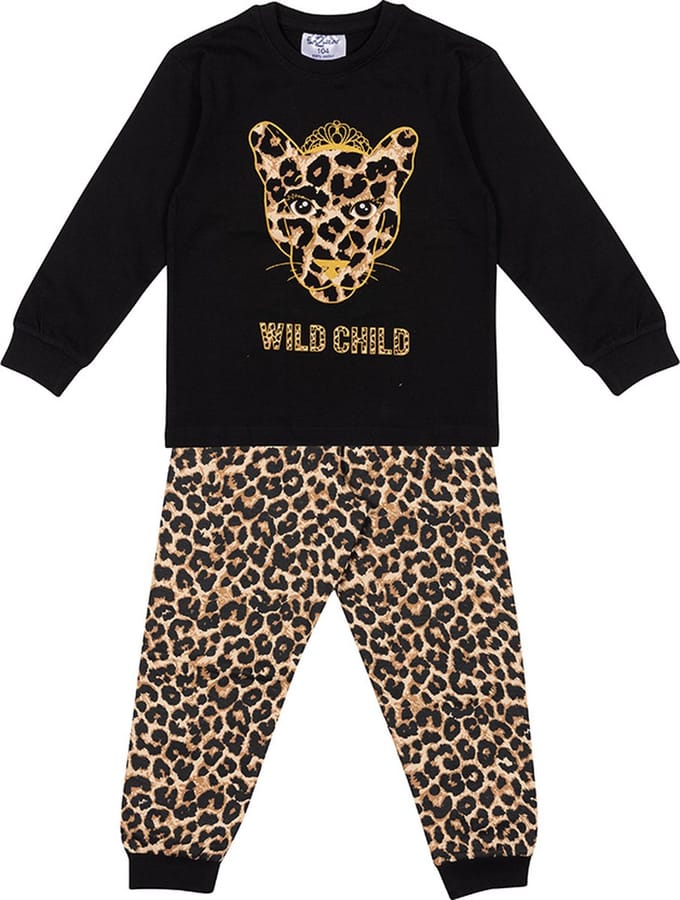 Fun2Wear - Pyjama Wild Child - Zwart - Maat 68 - Meisjes