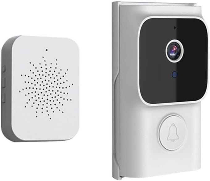 Video Deurbel - Slimme Camera - Veilig Thuis - Tweeweg Communicatie - 11.5 x 8.5 cm - Wit