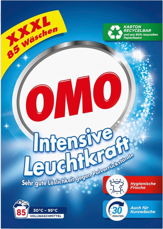 Omo Waspoeder XXXL - 85 wasbeurten - 5.1kg - Wasmiddel - Alle kleuren was