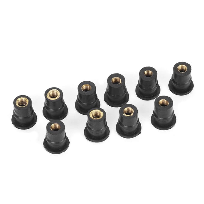 10 stuks M5 Rubberen Welmoeren 5 mm 0,2 inch Metrisch Motorfietsen Windschroeven Welmoer