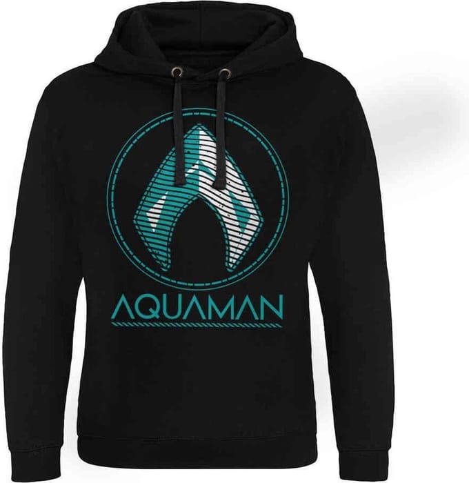 DC Comics Aquaman Hoodie/trui -S- Distressed Shield Zwart