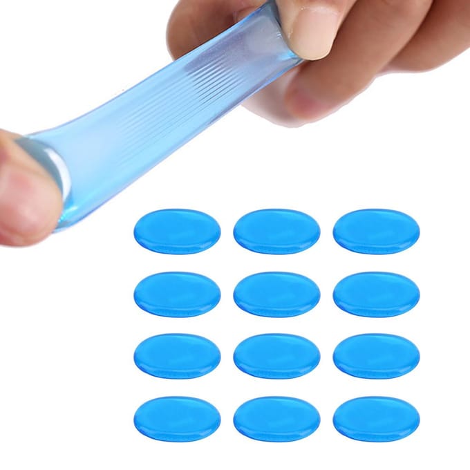 12 stuks Drum Demper Demper Percussie Instrument Accessoires Siliconen Zelfklevend Blauw white