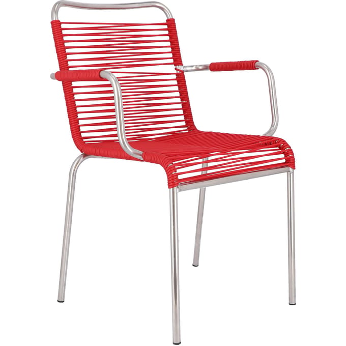 Fiam Fiam Mya Spaghetti Armleunstoel Stapelbaar - rood