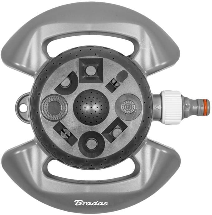 Bradas WHITE LINE WL-Z15 - Multifunctionele Gazonsproeier - 8 Functies - Bereik tot 85 m² - Grijs/Wit