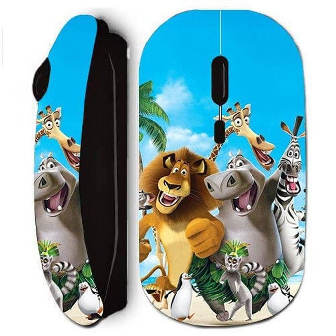 Souris Sans Fil - Madagascar - Anime Maniacase - Noir - Ergonomique - Optique