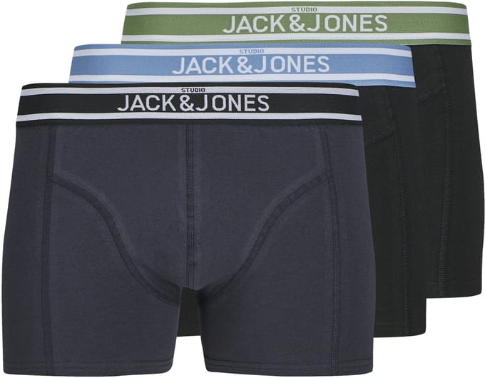 Jack & Jones Heren Boxershorts Trunks JACTEDDY 3-Pack - Maat S