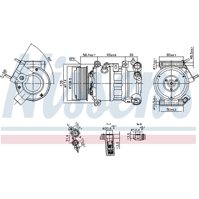 Compressor airconditioning NISSENS 890599