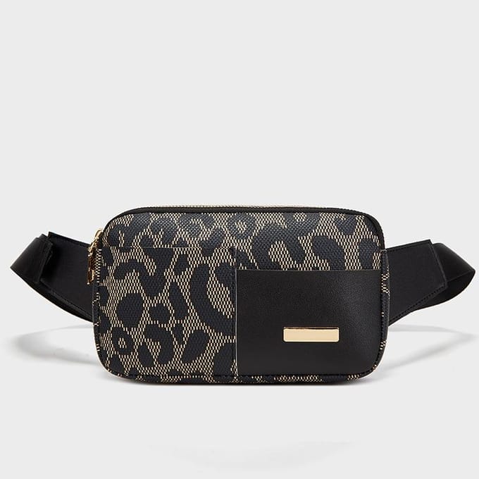 Modieuze Borsttas voor Dames Sport Tailleband voor Dames Modieuze Geprinte Tailleband gray