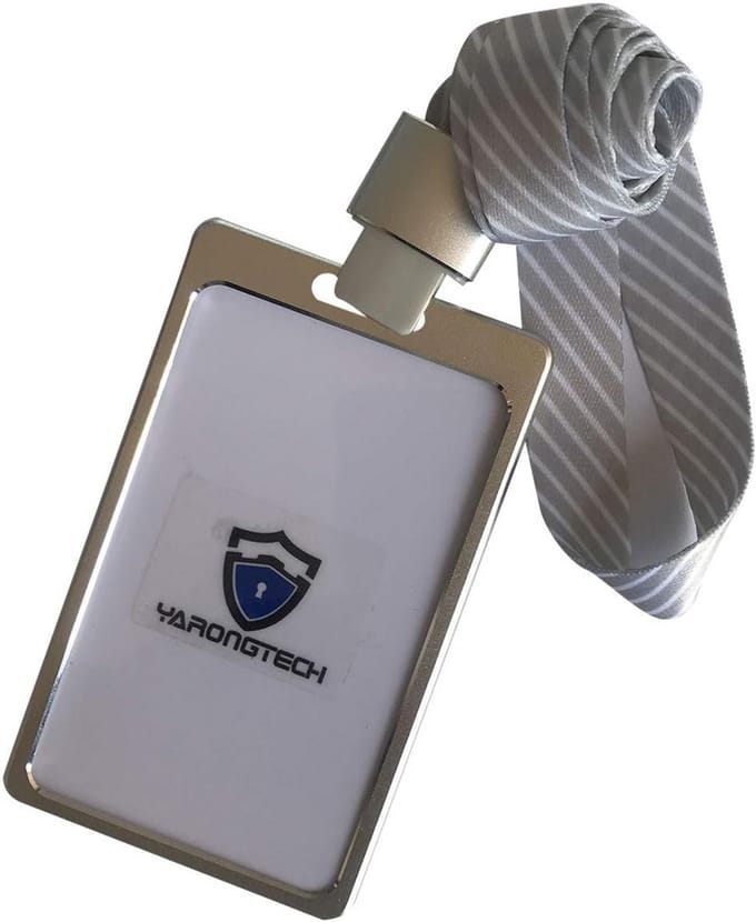 Aluminium Legering ID Card Houder voor Werkpasjes - Zilver