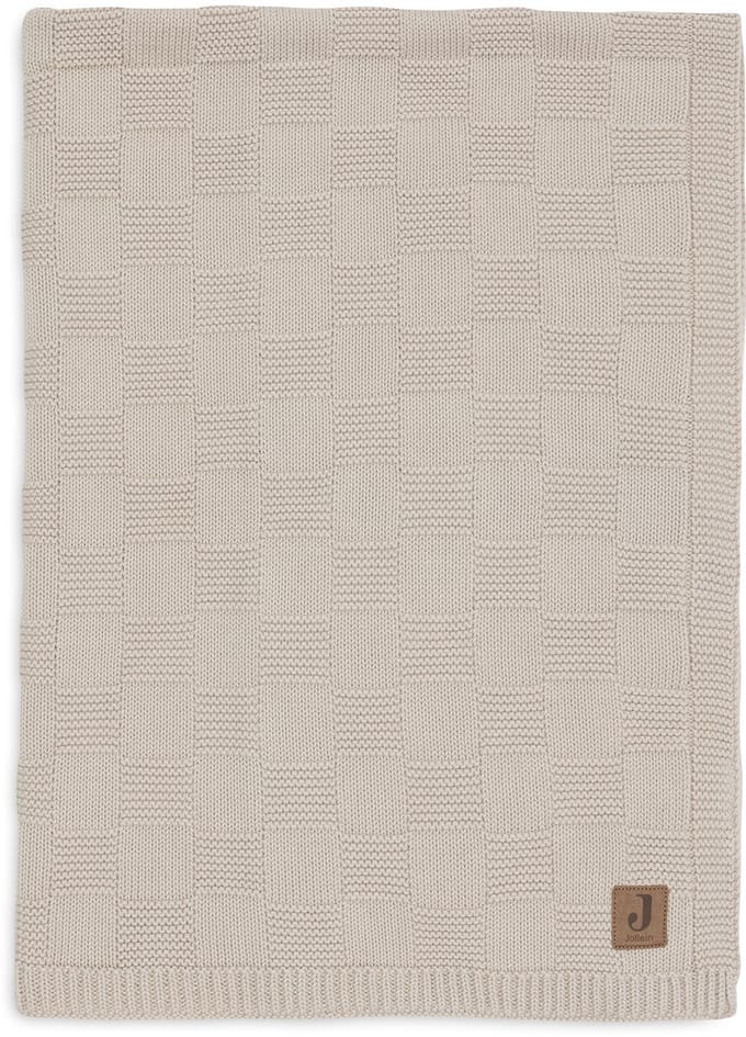 Jollein Baby Deken Wieg - 75x100cm - Box Knit - Warm Sand