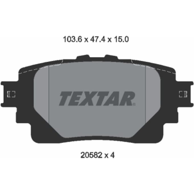 Remblokset TEXTAR 2058201, achter