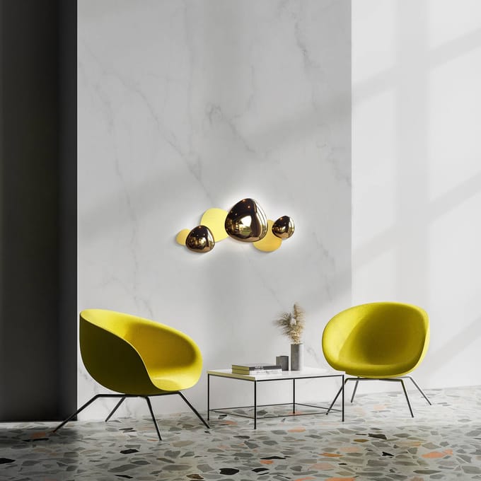 Maytoni Jack-stone LED wandlamp, 79 cm, goud
