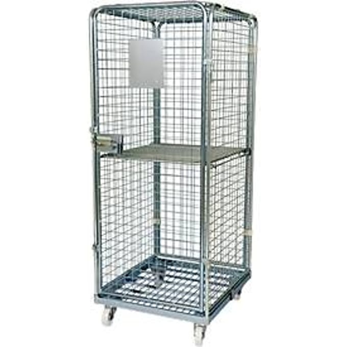 Rolcontainer, met stalen rolplaat, 724 x 815 x 1800 mm