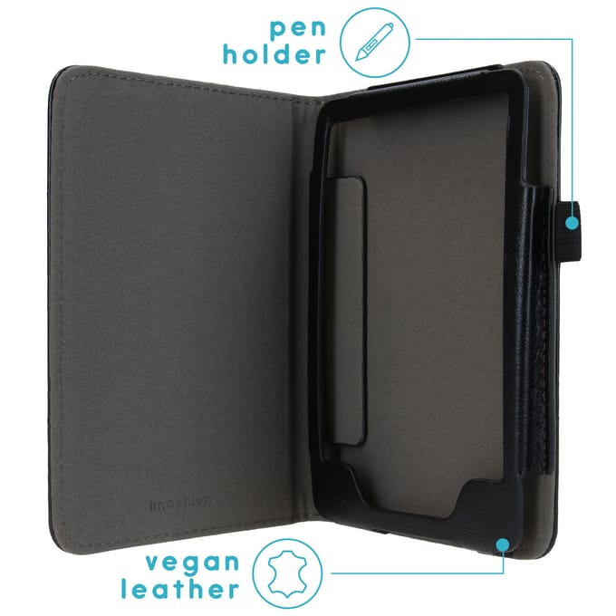 imoshion Vegan Leather Bookcase voor de Amazon Kindle (2024) / Amazon Kindle (2022) 11th gen - Zwart