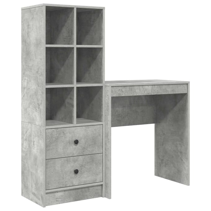 vidaXL - Bureau - Beton - Grijs - 115,5 - x - 40 - x - 127 - cm - 2 - st