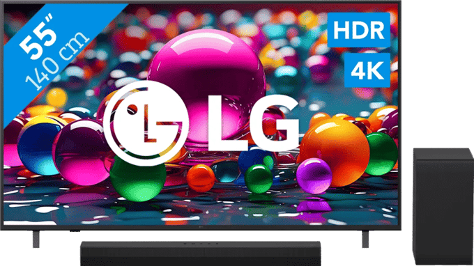 LG 55" Smart UA75 4K (2025) + LG DS40T