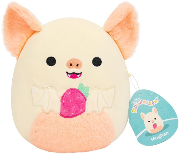 Squishmallows - Little Plush (Meghan - Cream Fruit Bat Holding Strawberry) - 19cm Plush