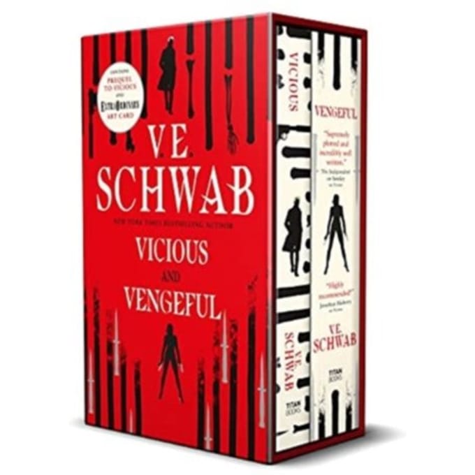 ViciousVengeful slipcase door V.E. Schwab Boek 9781789099744